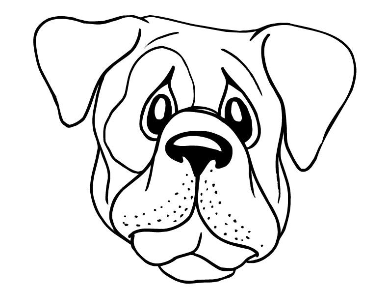 dog face coloring page dog face template
