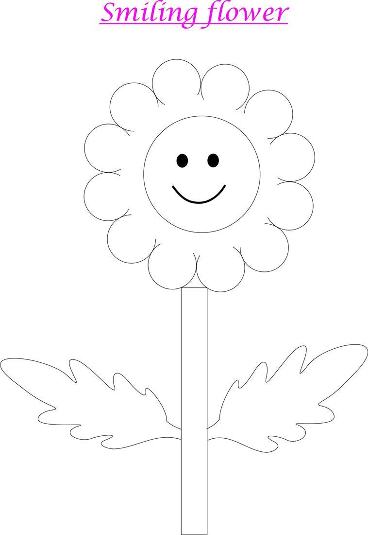 smiley flower coloring pages - photo #5