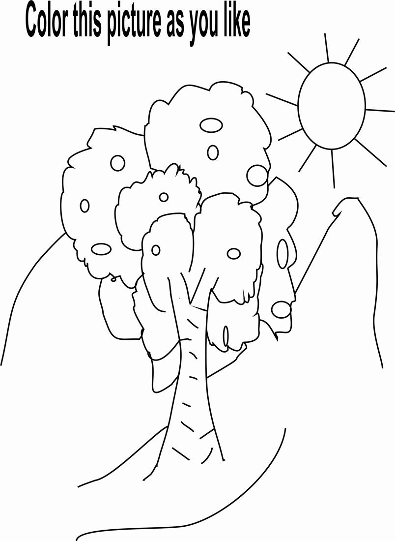 Nature Coloring Pages Pdf : Nature beauty coloring page for kids Nature Coloring Pages Pdf : Nature beauty coloring page for kids
