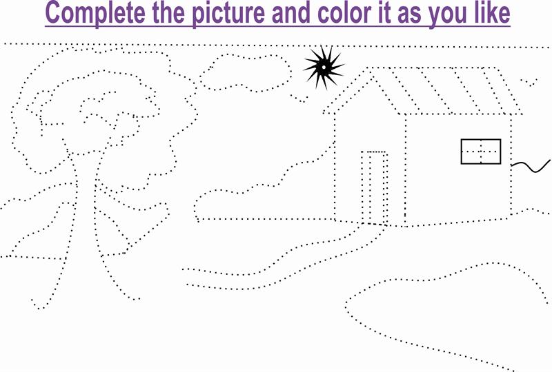 Beauty of nature coloring page  Dot to Dot Worksheets for kids of all