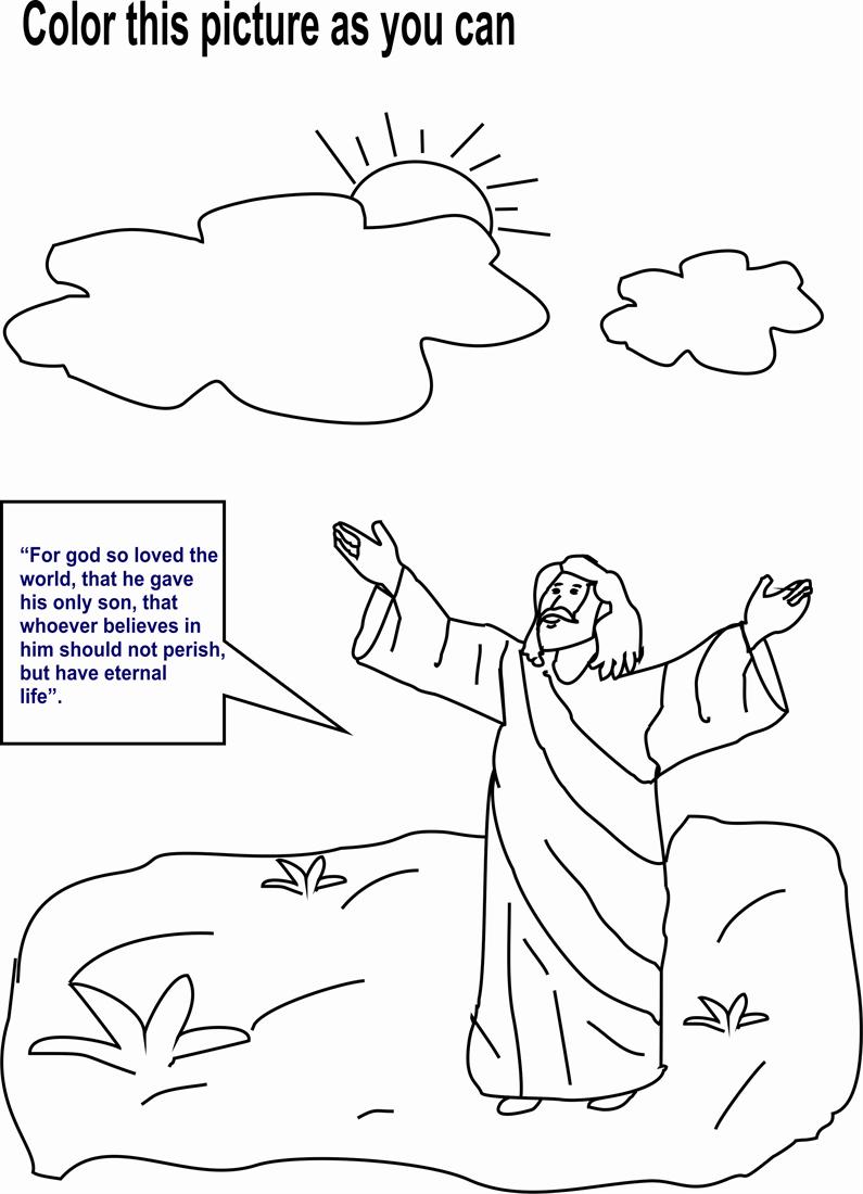 Jesus Preaching coloring printable page for kids