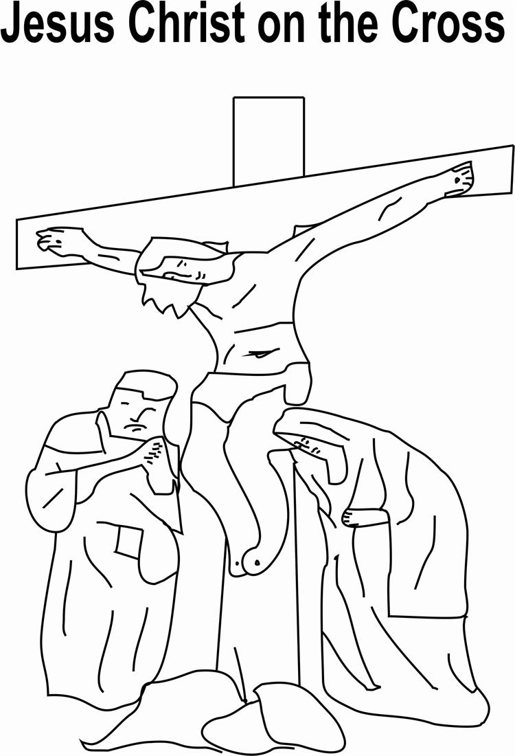 jesus dying on the cross coloring pages - photo #21