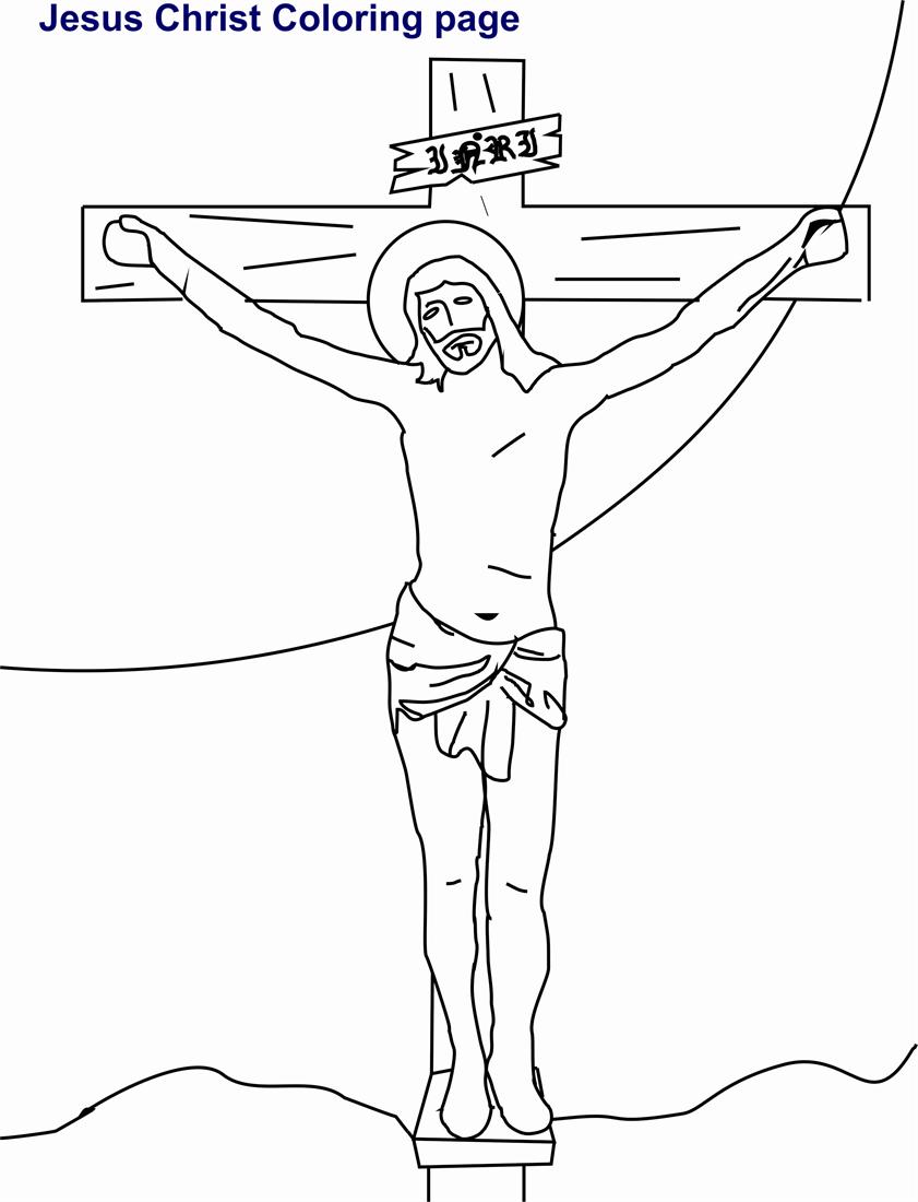 Jesus Christ Coloring printable page for kids Jesus Christ Coloring printable page for kids