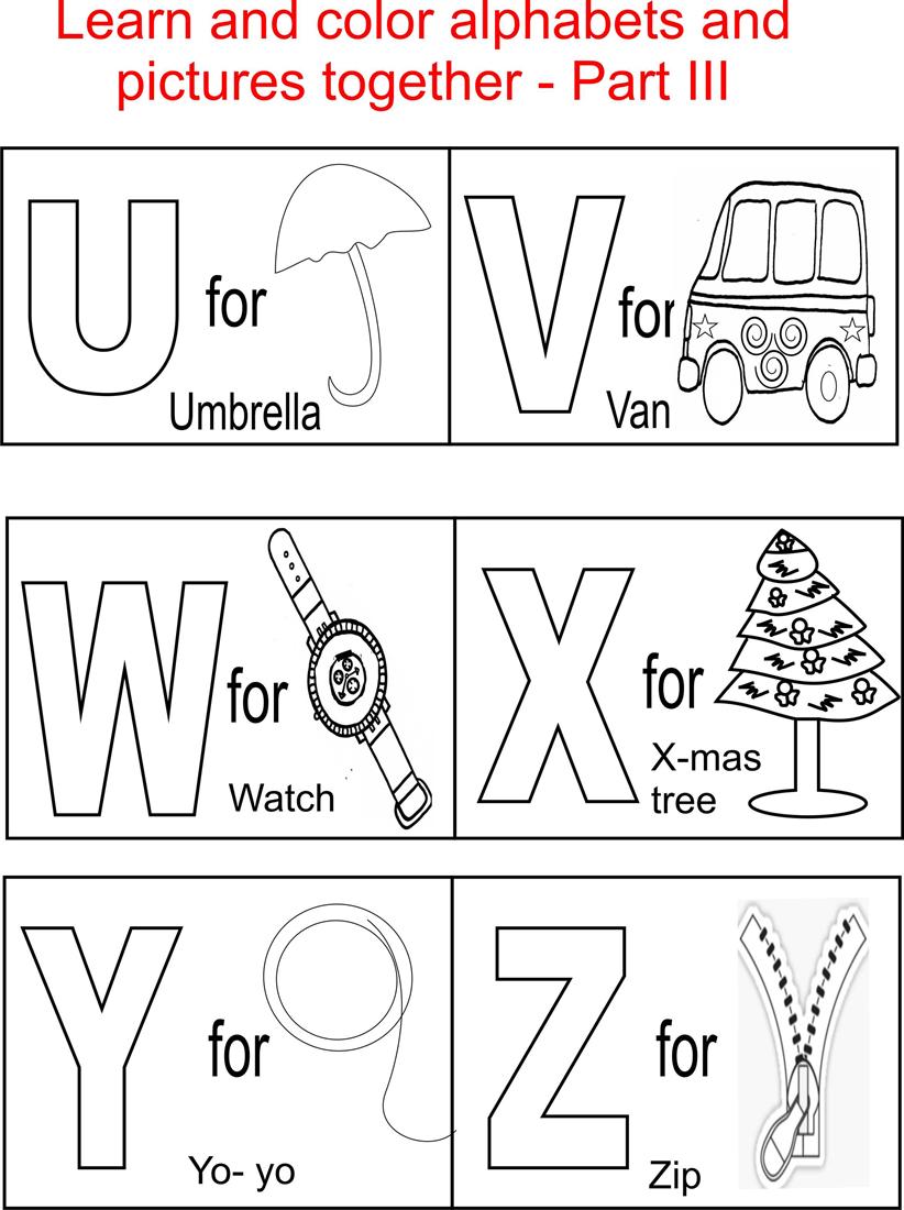 abc toddler coloring pages to print - photo #27