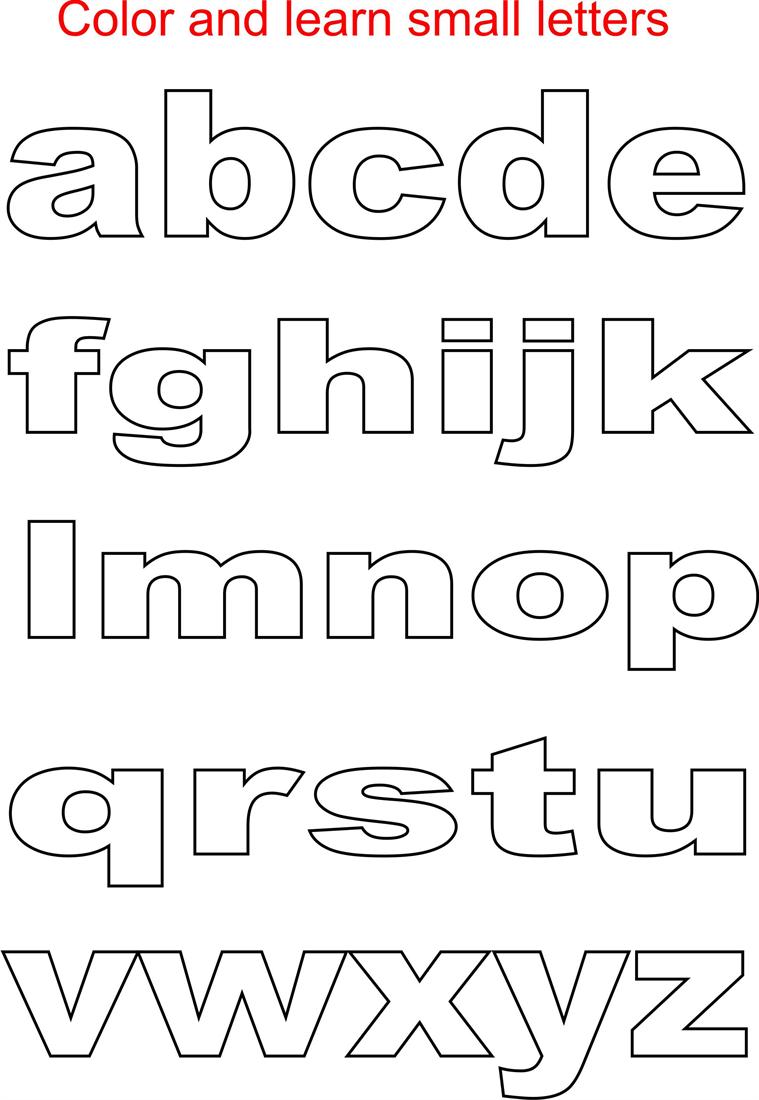 Small Letters Coloring Printable Page For Kids