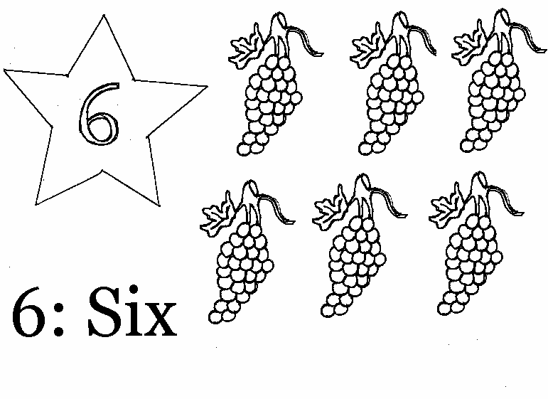 coloring page of number 6