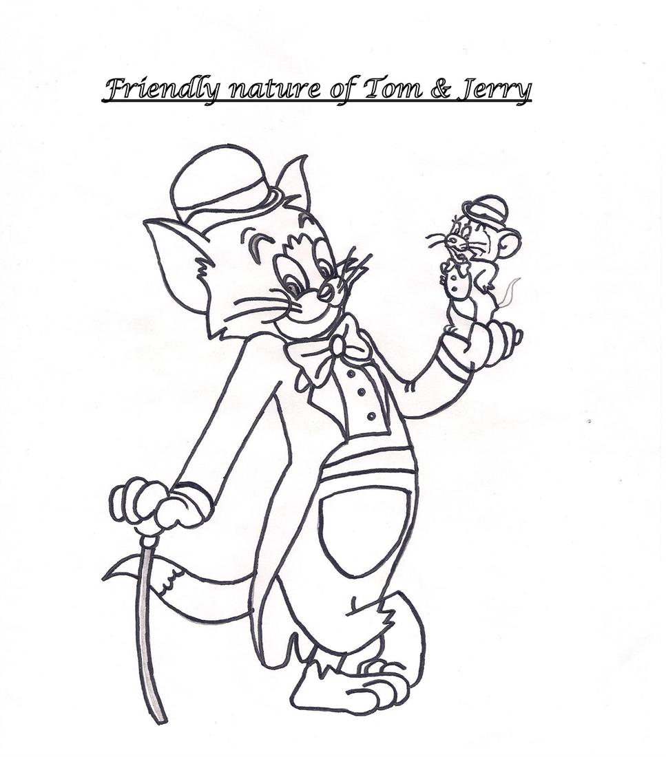 Tom Jerry Friends Coloring Page For Kids
