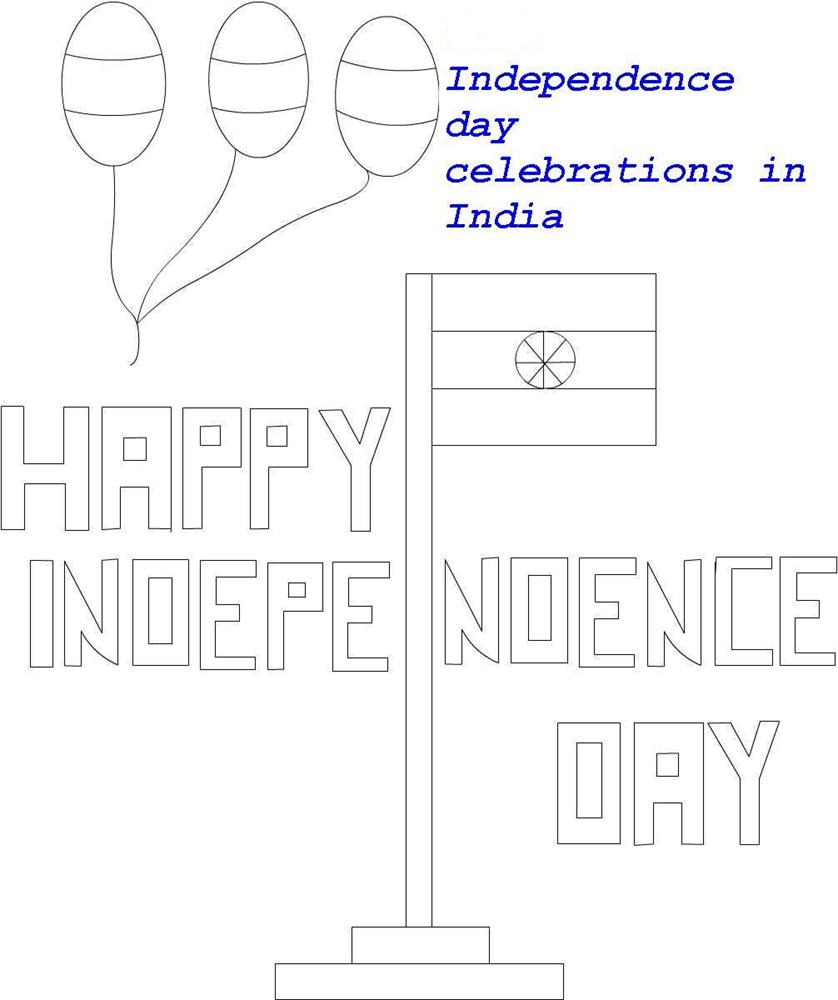 Indian National Flag Coloring Printable Page For Kids Independence Day