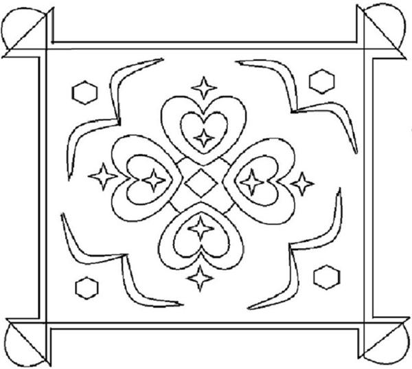 rangoli coloring printable page 9 for kids