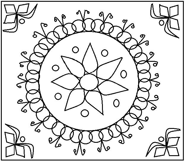 rangoli designs coloring pages - photo #32