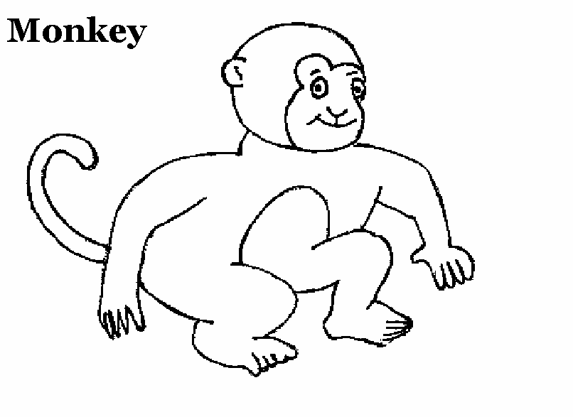 Monkey Coloring Pages Pdf : Monkey coloring printable page for kids Monkey Coloring Pages Pdf : Monkey coloring printable page for kids