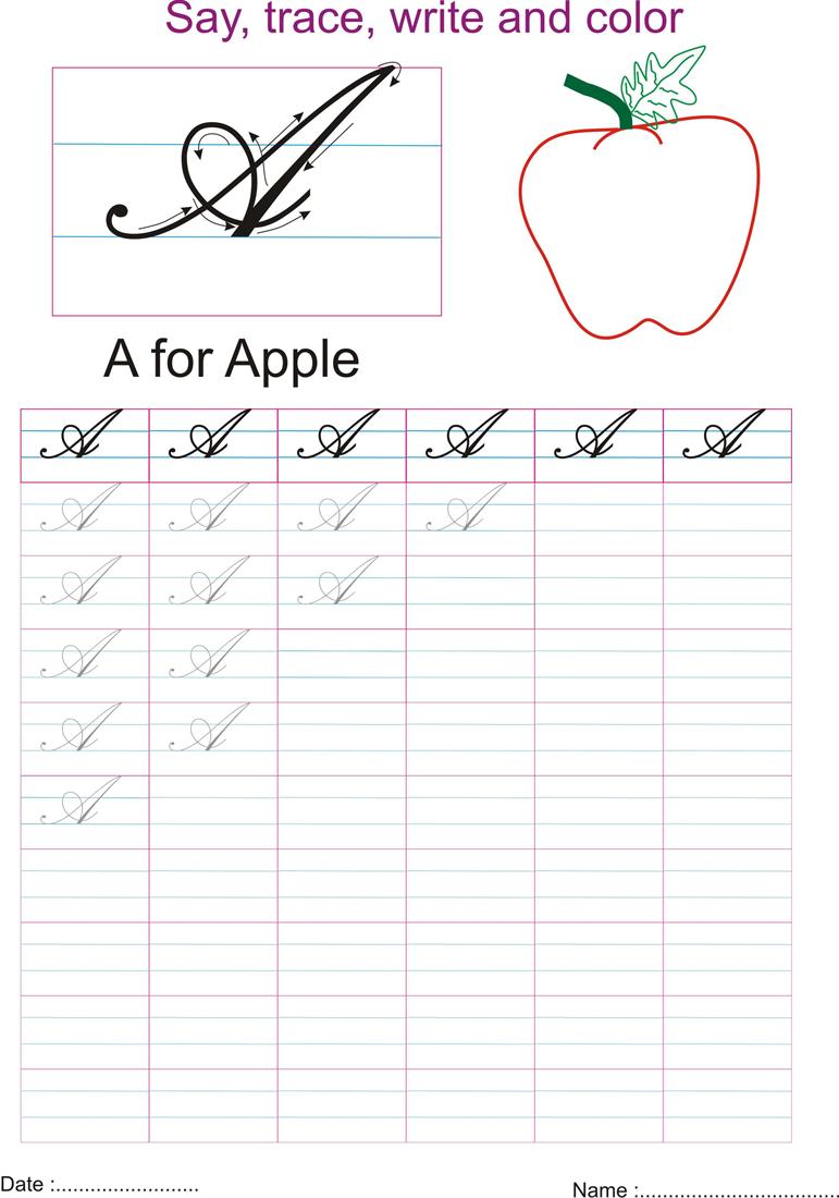 cursive-captial-letter-a-worksheet