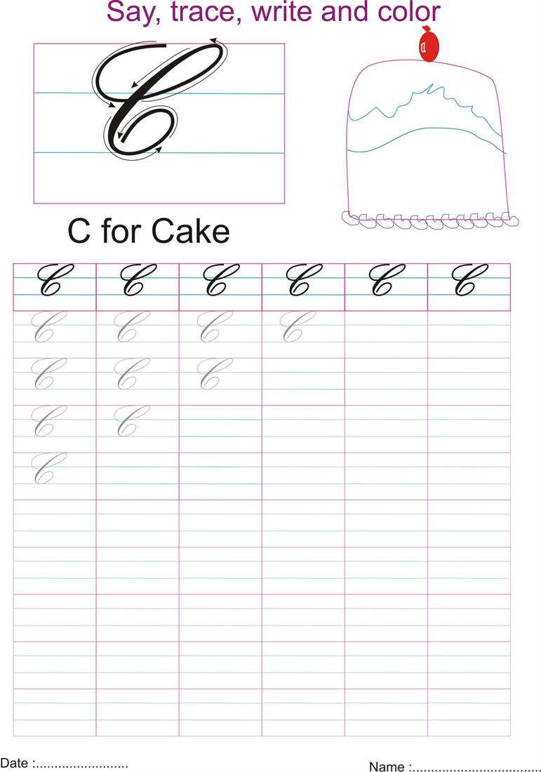 How to write cursive uppercase letters