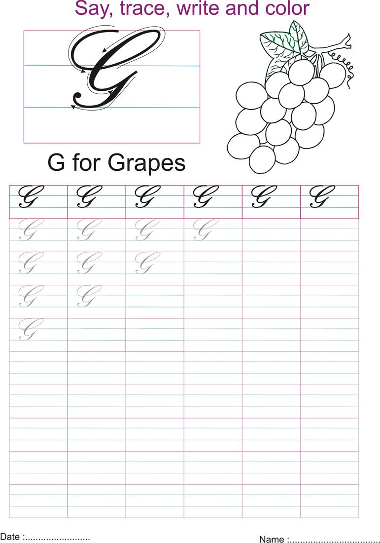 How to write capital letter g  teachervision.web.fc2.com