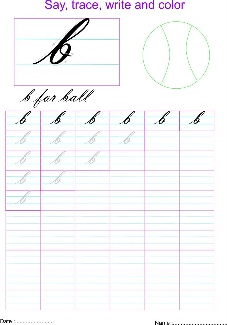 Worksheet Cursive B Worksheet cursive small letter b worksheet