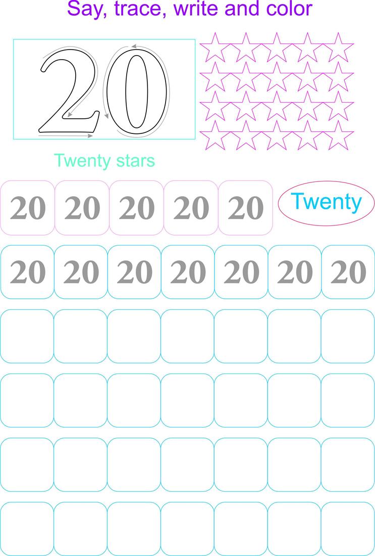 writing numbers worksheet 1 20 writing numbers worksheet 1 20