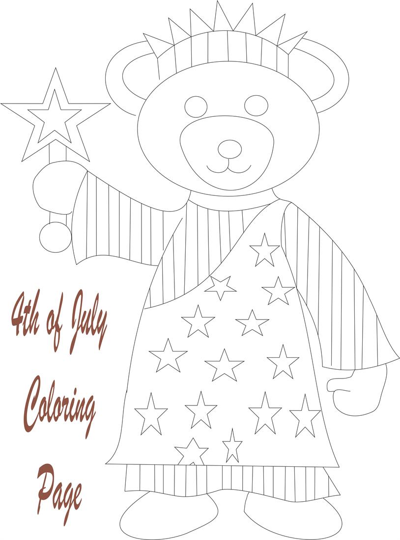 July 4th printable coloring page for kids 2