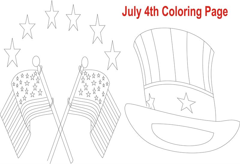 July 4th printable coloring page for kid 8