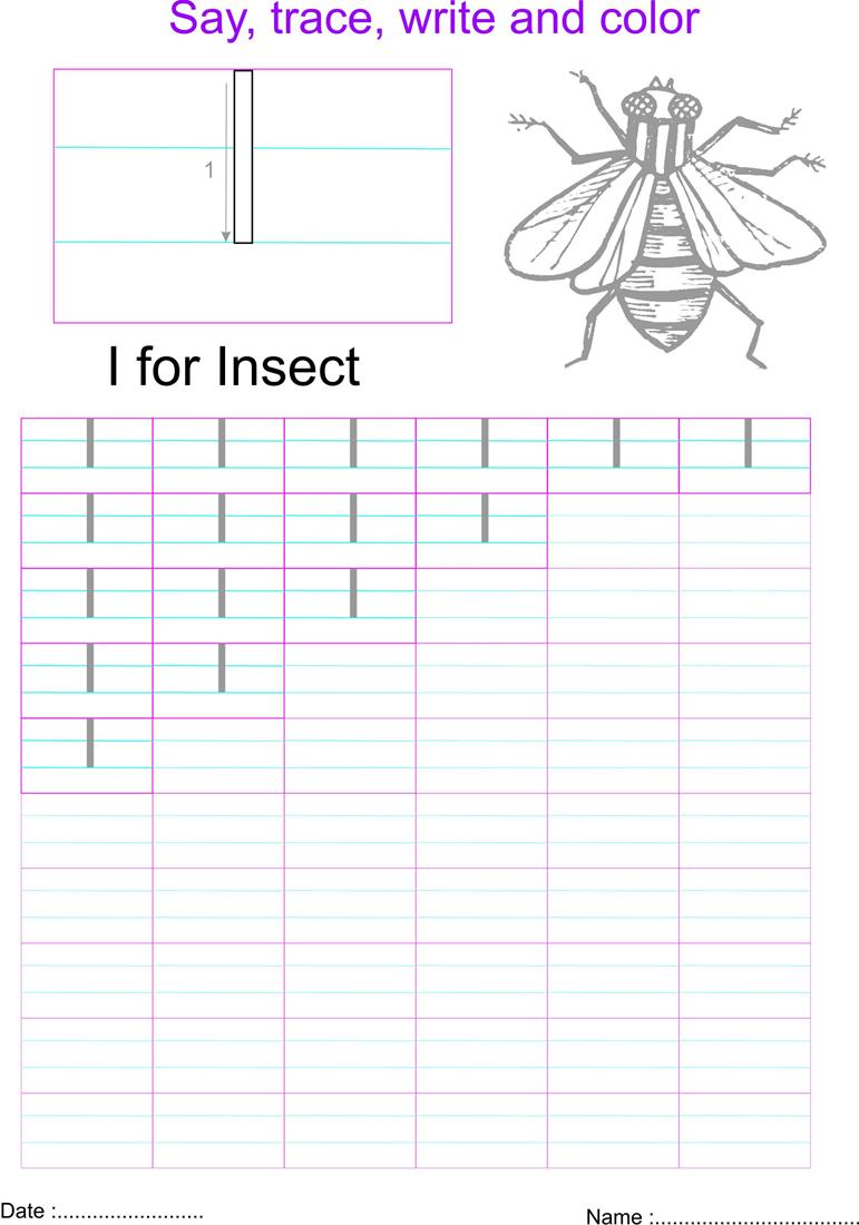 worksheet Letter I Worksheet english capital letter i worksheet