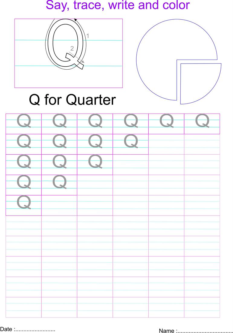 Worksheets Diversity Worksheets english capital letter q worksheet
