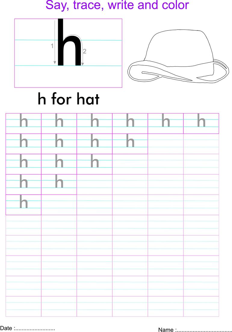 worksheet Letter H Worksheet english small letter h worksheet