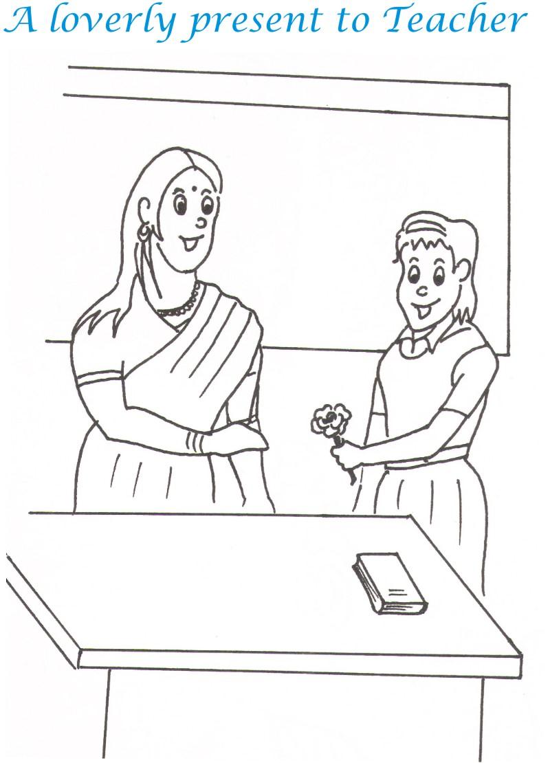 teachers day coloring pages - photo #29