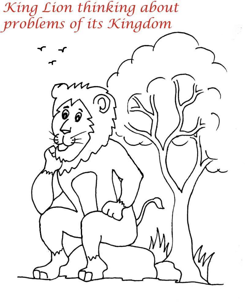 Lion Family printable coloring page for kids 9