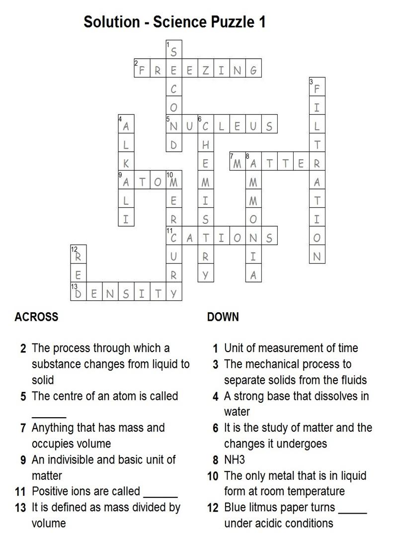 Printable English Crossword Puzzles With Answers ...