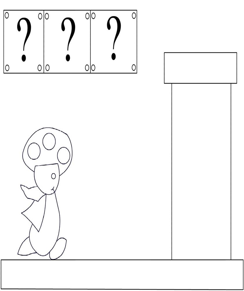 Toad coloring printable page for kids