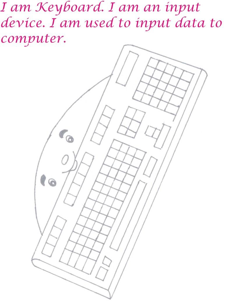 keyboard coloring page printable