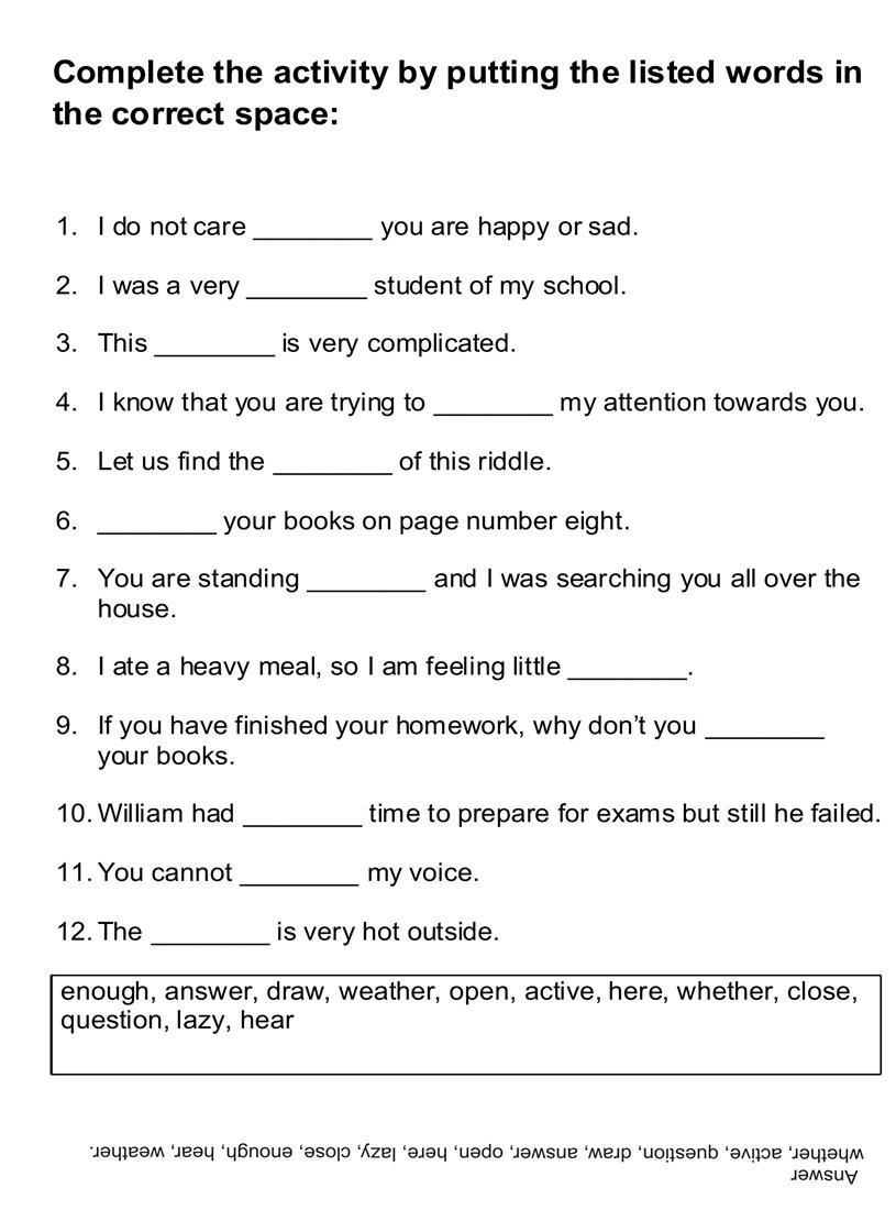 English Worksheet