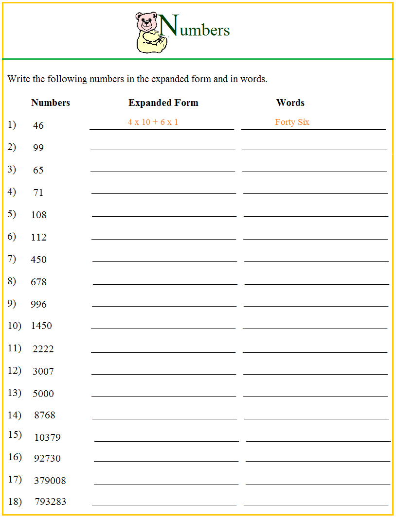 Numbers In Expanded Form Worksheets Pdf - Worksheet On Expanded Numbers numbers in expanded form worksheets pdf worksheet on expanded numbers