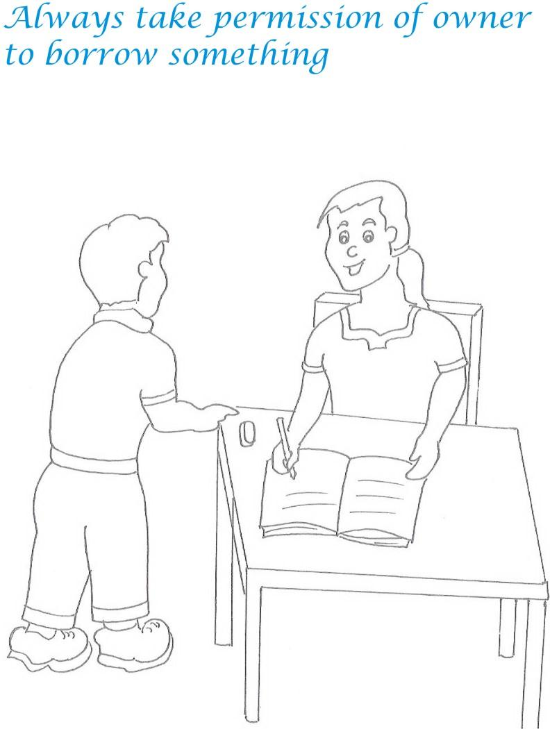 manners coloring pages for kids - photo #35