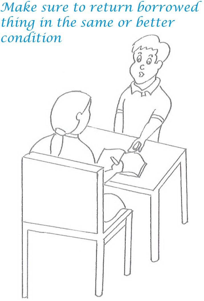 kids table manners coloring pages - photo #25