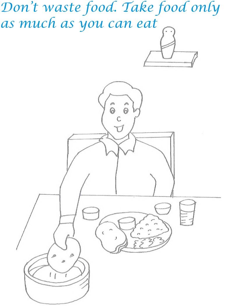 kids table manners coloring pages - photo #5