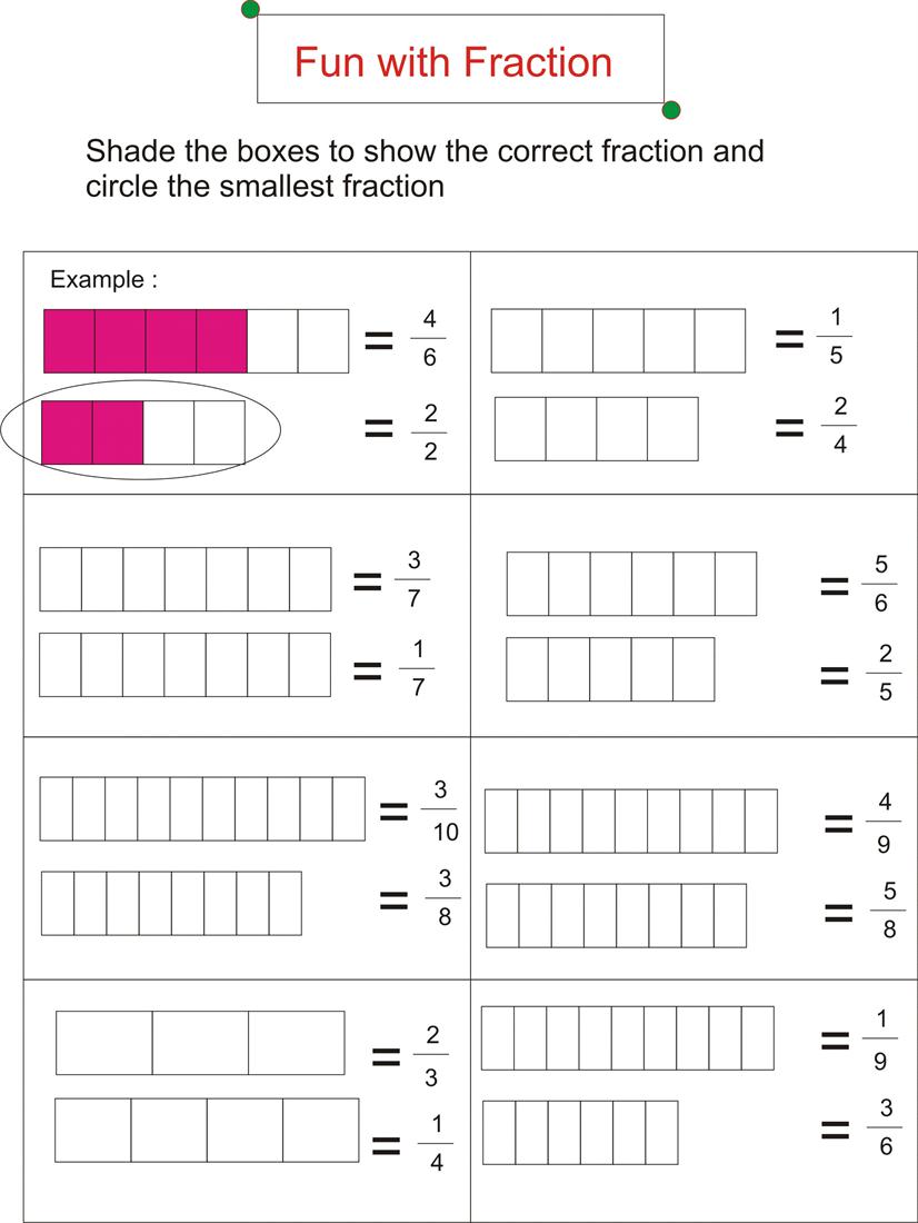 worksheet Fun Fraction Worksheets fraction is fun page 3