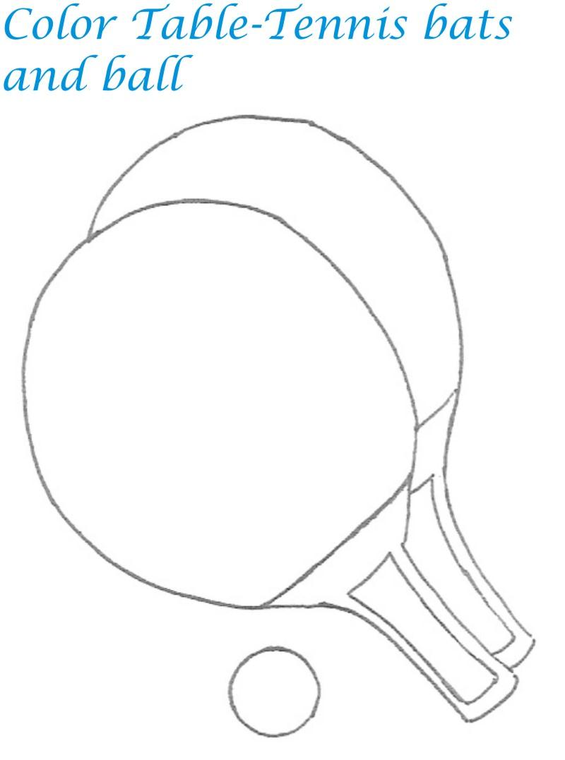 sports goods coloring printable page for kids 3