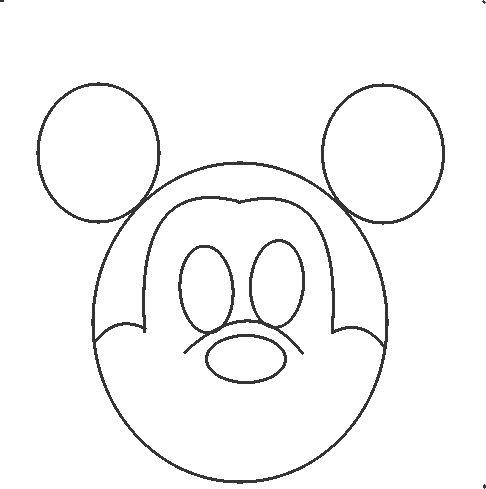 How to draw Mickey mouse in some simple steps