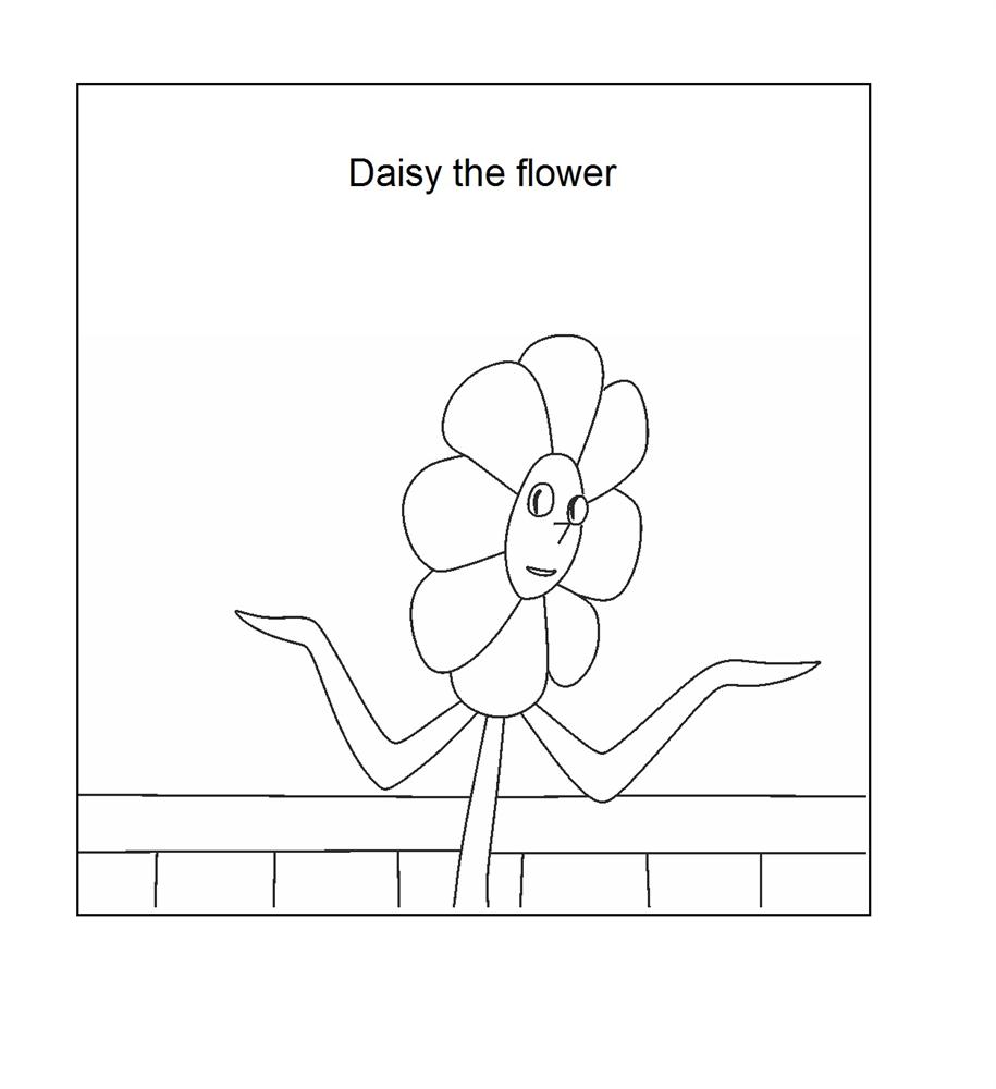 Daisy the flower Coloring printable page
