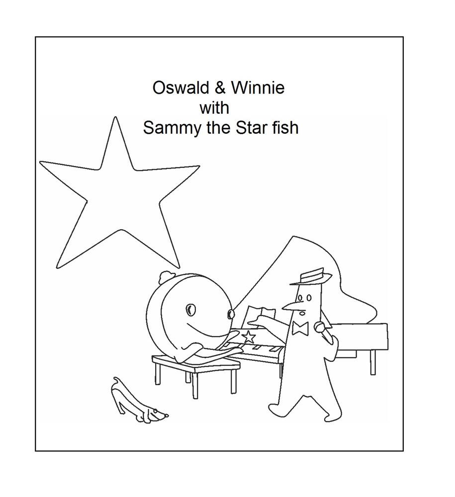 Sammy the starfish Coloring printable page