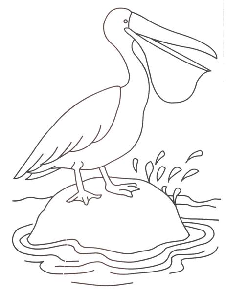Duck coloring printable page for kids 2