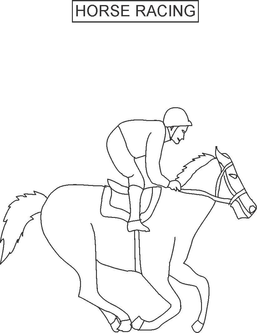 race horse coloring book pages - photo #33