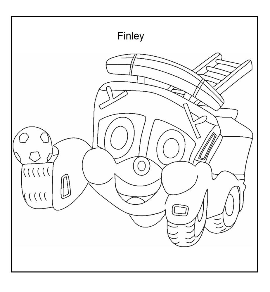 Finley the Fire Engine coloring page for kids