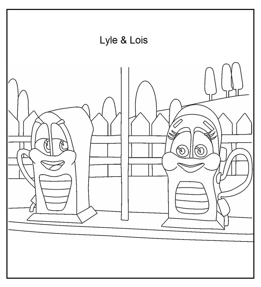 Lyle and Lois coloring printable page 2 for kids