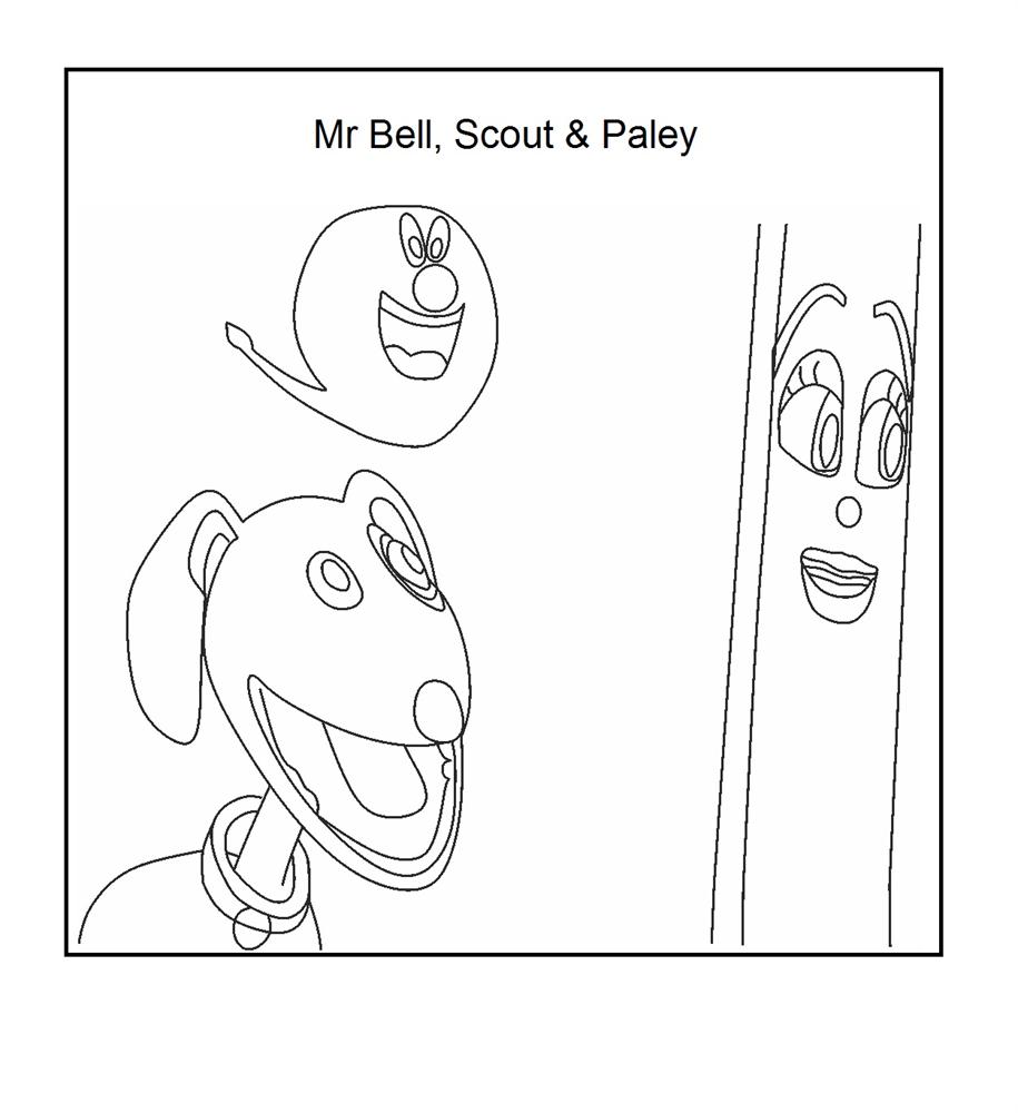Mr Bell coloring printable page for kids