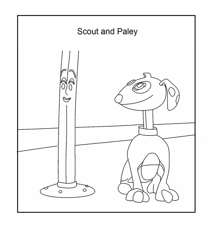 Paley & Scout coloring printable page for kids