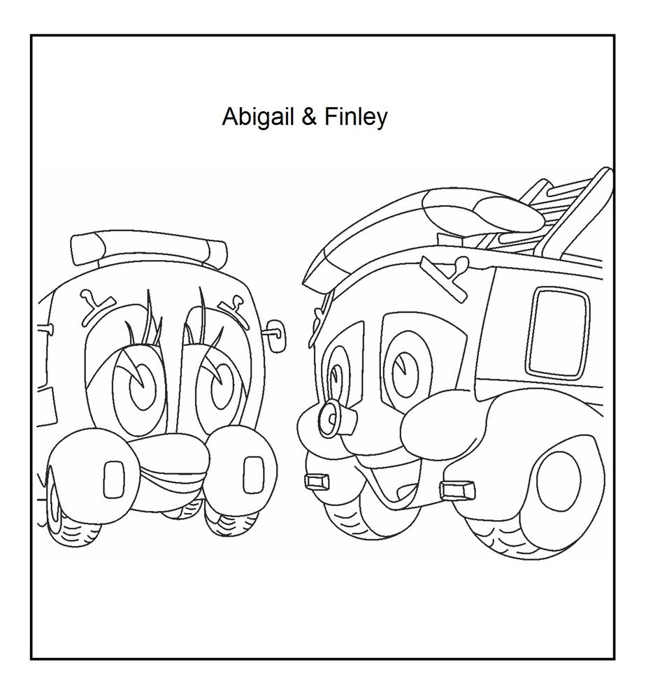 Finley & Abigail coloring printable page for kids