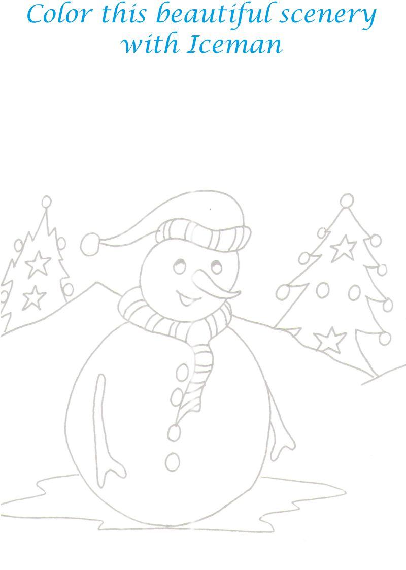 Iceman printable page coloring for kids