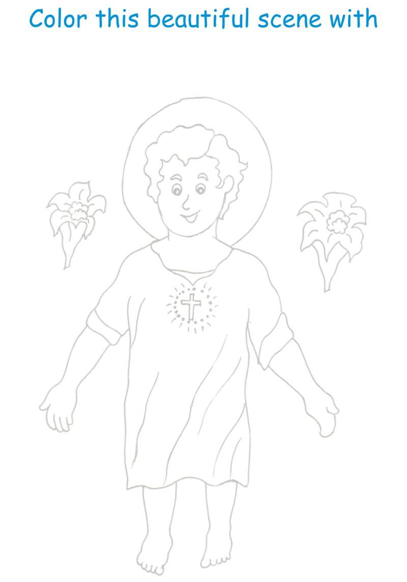 Jesus Kid coloring printable page for kids