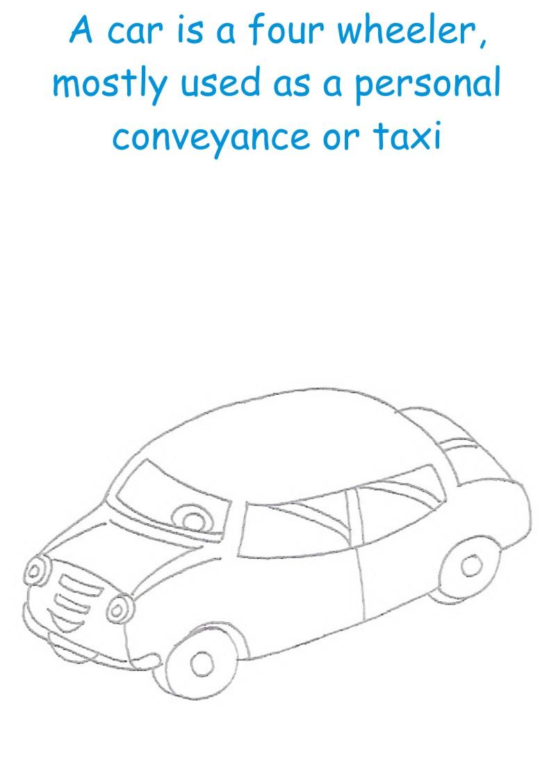 Car printable coloring page for kids